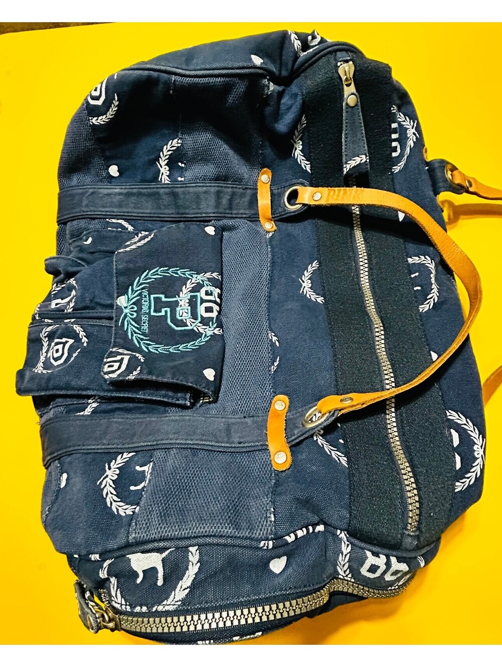 Y2K Victorias Secret PINK Navy Canvas Duffel Bag Vintage/no strap